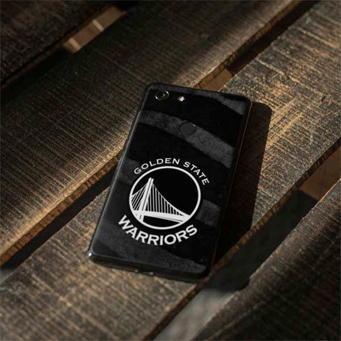 NBA Golden State Warriors Black Animal Print Google Pixel 3 Skin